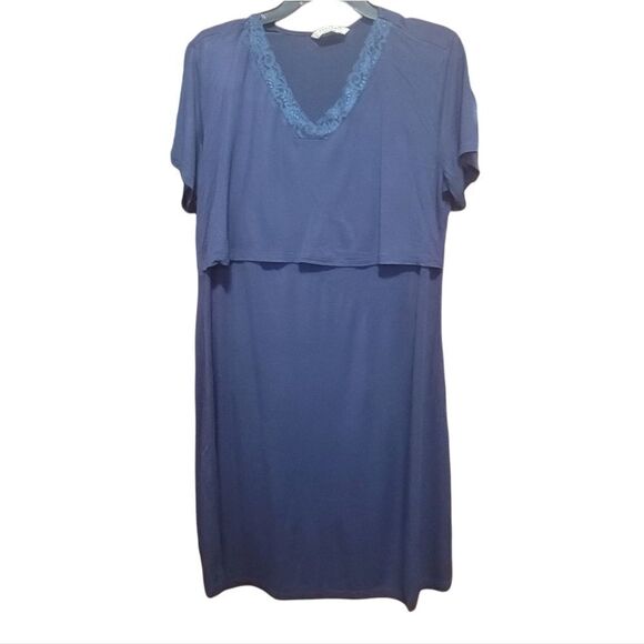 Blue nursing nightgown  - Picture 1 of 3